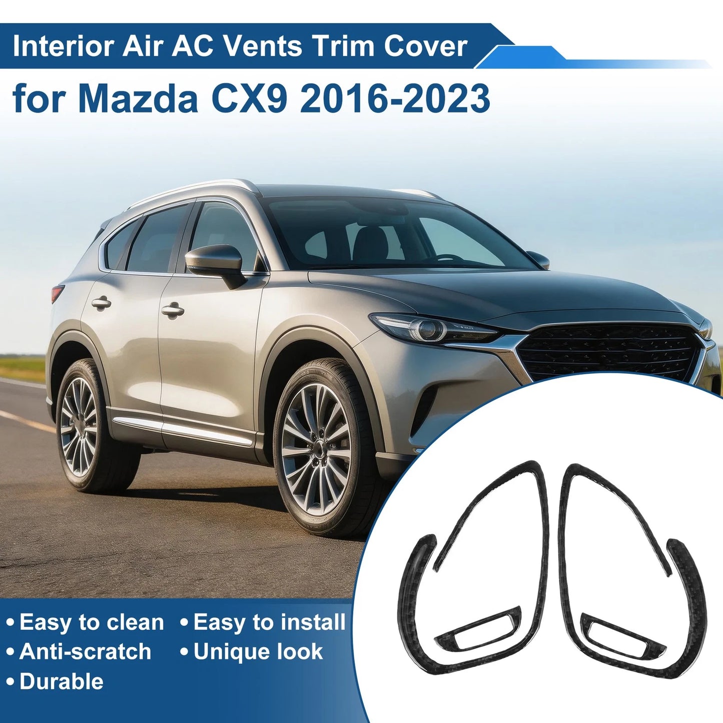 Set of 1 Air Condition Outlet Vent Trim Cover Frame for Mazda CX-9 (2016–2023)