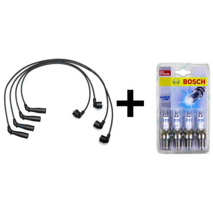 Ignition Spark Plugs + Leads for Hiace RZH103 RZH113 2.4L 2RZE 4cl 98~04
