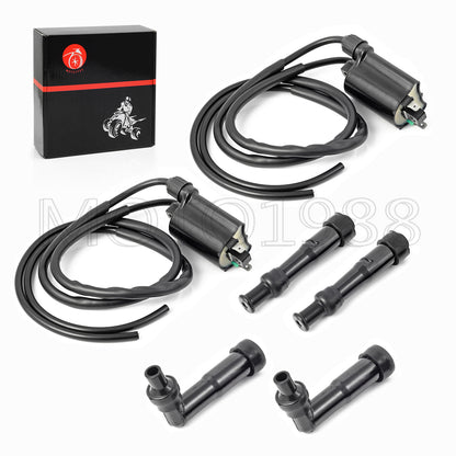 2 Sets Ignition Coil & Spark Plug Cap for Honda CB750 Nighthawk (1991–2003)