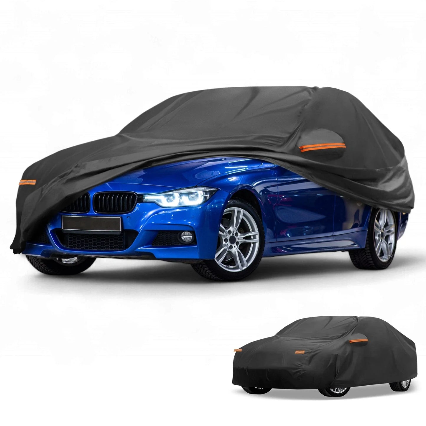 Car Cover Waterproof All Weather for BMW 1 Series Sedan Black Aluminum Film