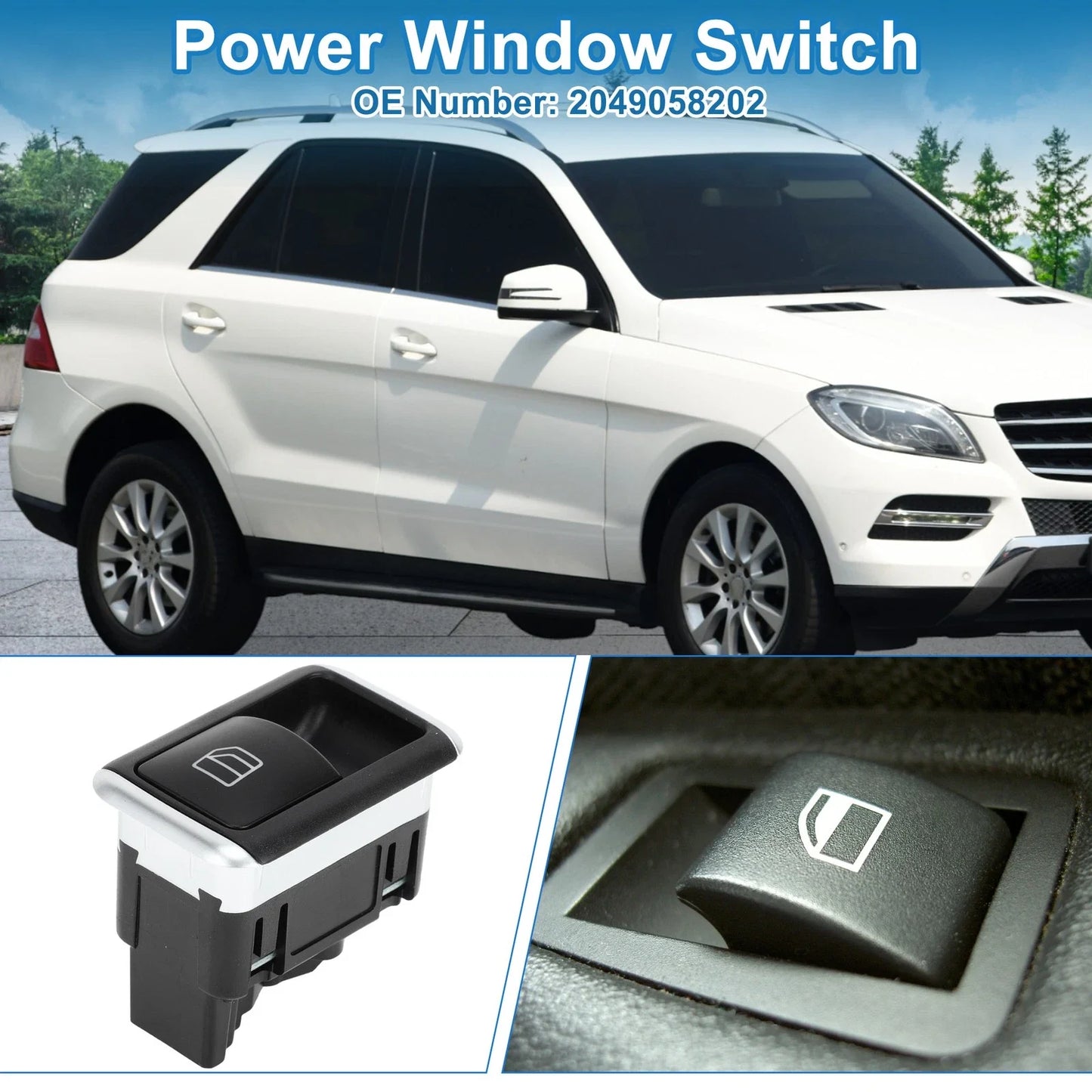 Front Right Power Window Switch for Mercedes-Benz CLA250 GL350 (2013–2015)
