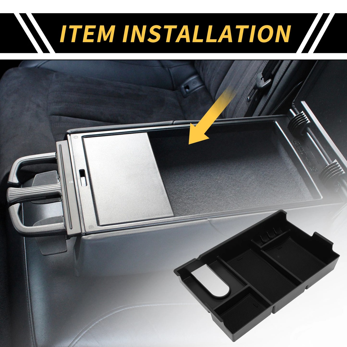 Center Console Organizer Insert Tray for Toyota Tundra (2007–2021) Black