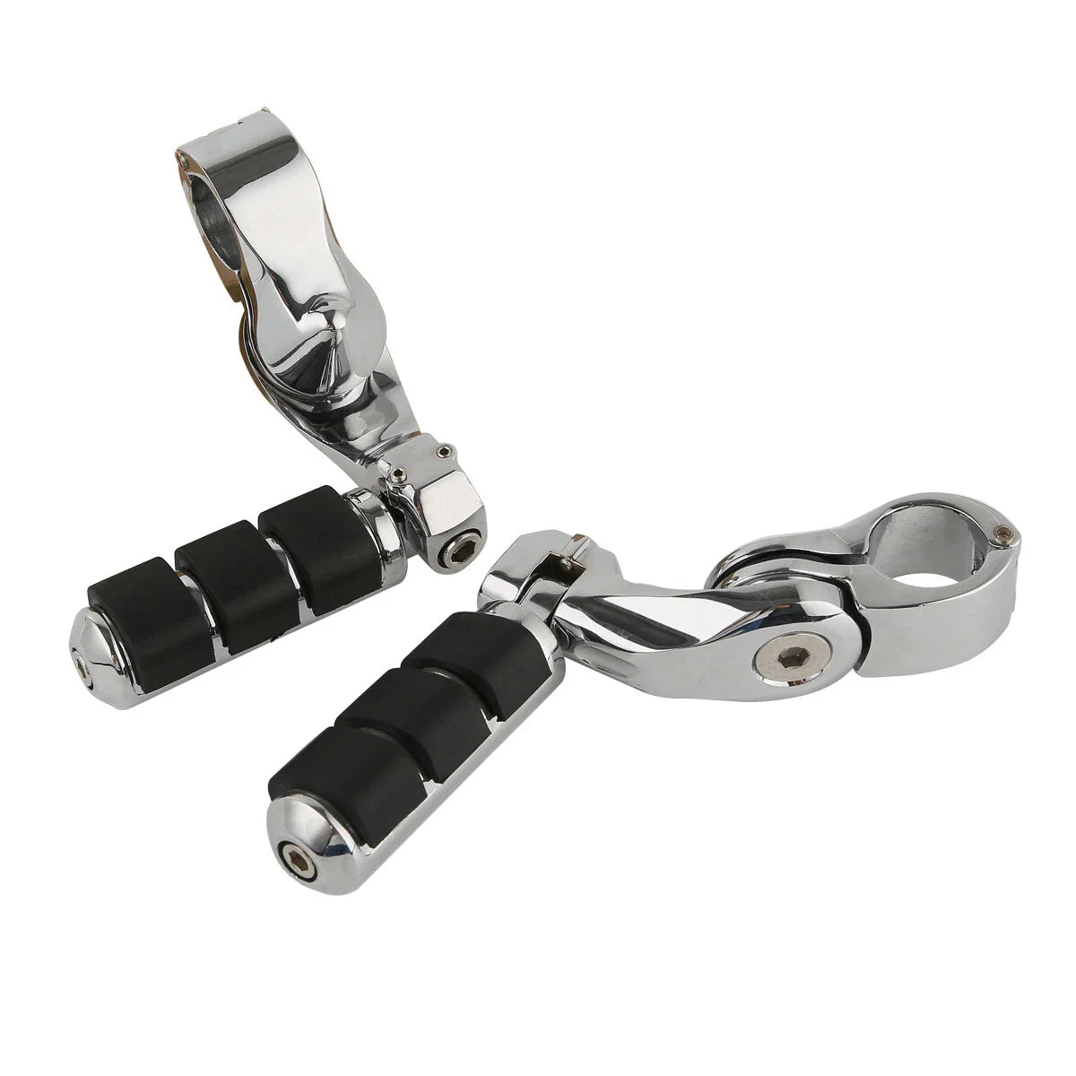 1 1/4" Highway Bar Short Angled Footpegs for Harley Electra Street Glide (2007-2023)
