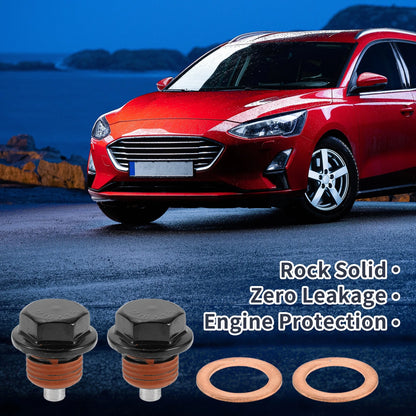Set of 2 M16x1.5 Copper Oil Drain Plug with Gasket for Car Motorcycle