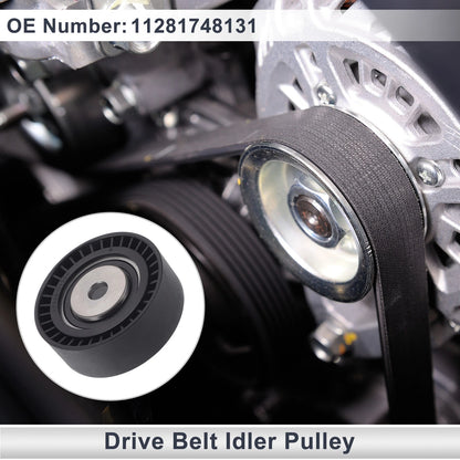 Drive Belt Idler Pulley for BMW Series 3 (1994–2006) No. 11281748131 Black