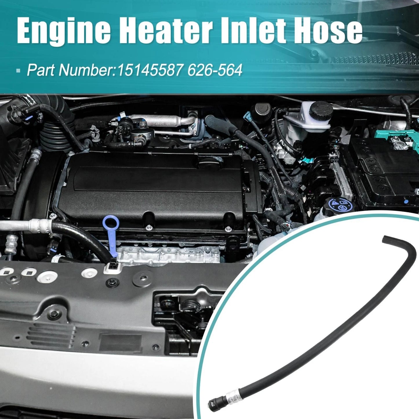 Heater Inlet Hose 15145587 for Cadillac Chevrolet Tahoe Suburban GMC (–)