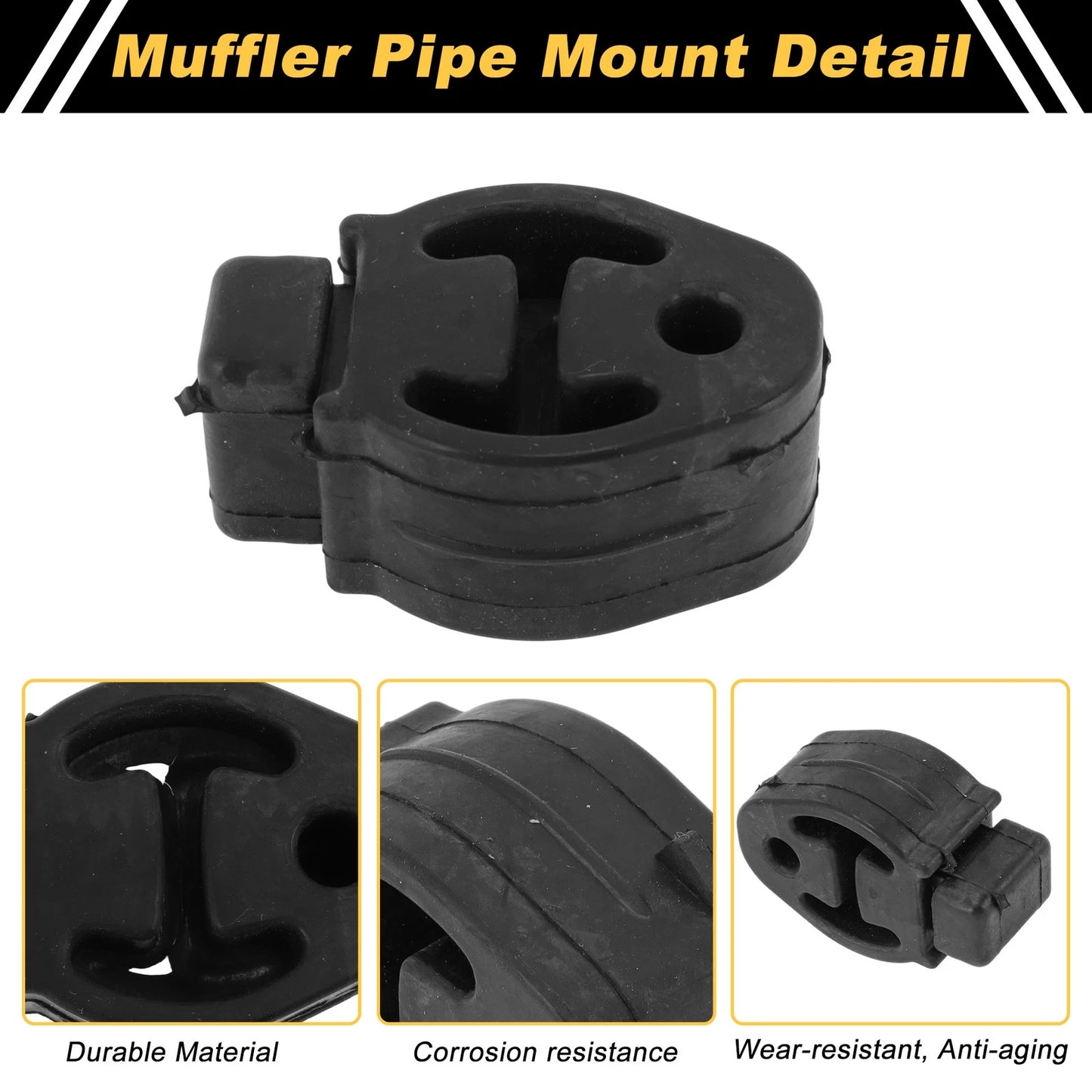 Muffler Exhaust Hanger for Ford Fiesta ST150 (2005–2008) 3M515A262EB Rubber Black