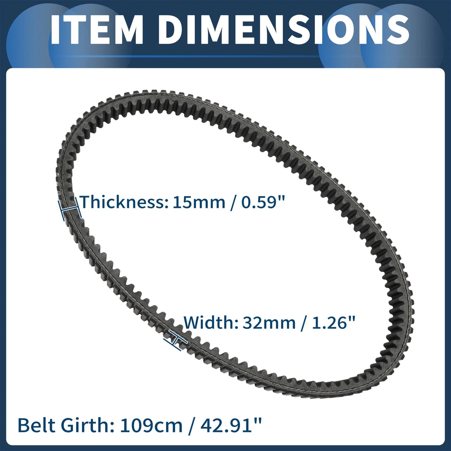 Drive Belt V-Belt No. 3211149 for Polaris Sportsman ACE 325 570 900 (2014–2021)