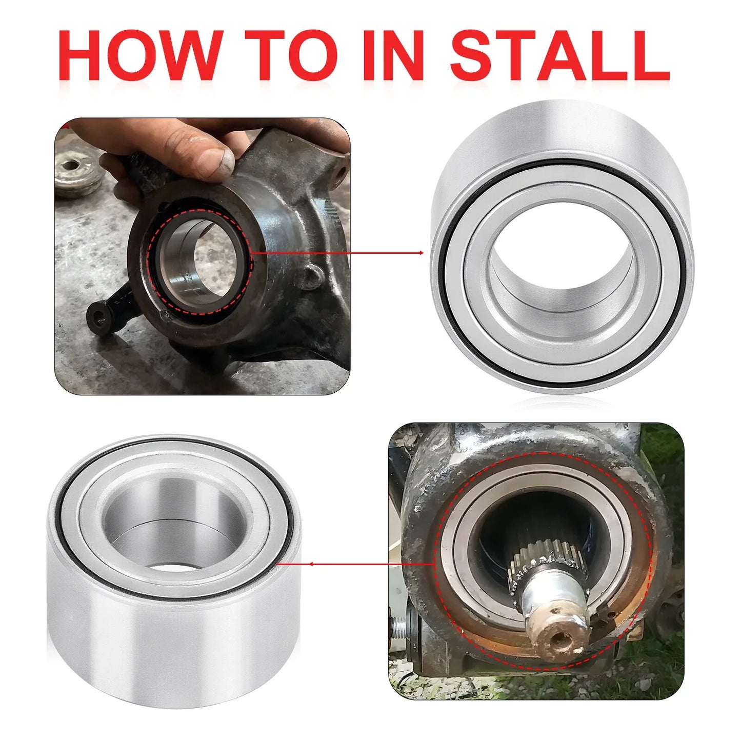 Front & Rear Wheel Bearing Kit for Honda Pioneer 1000 (2016–2022)