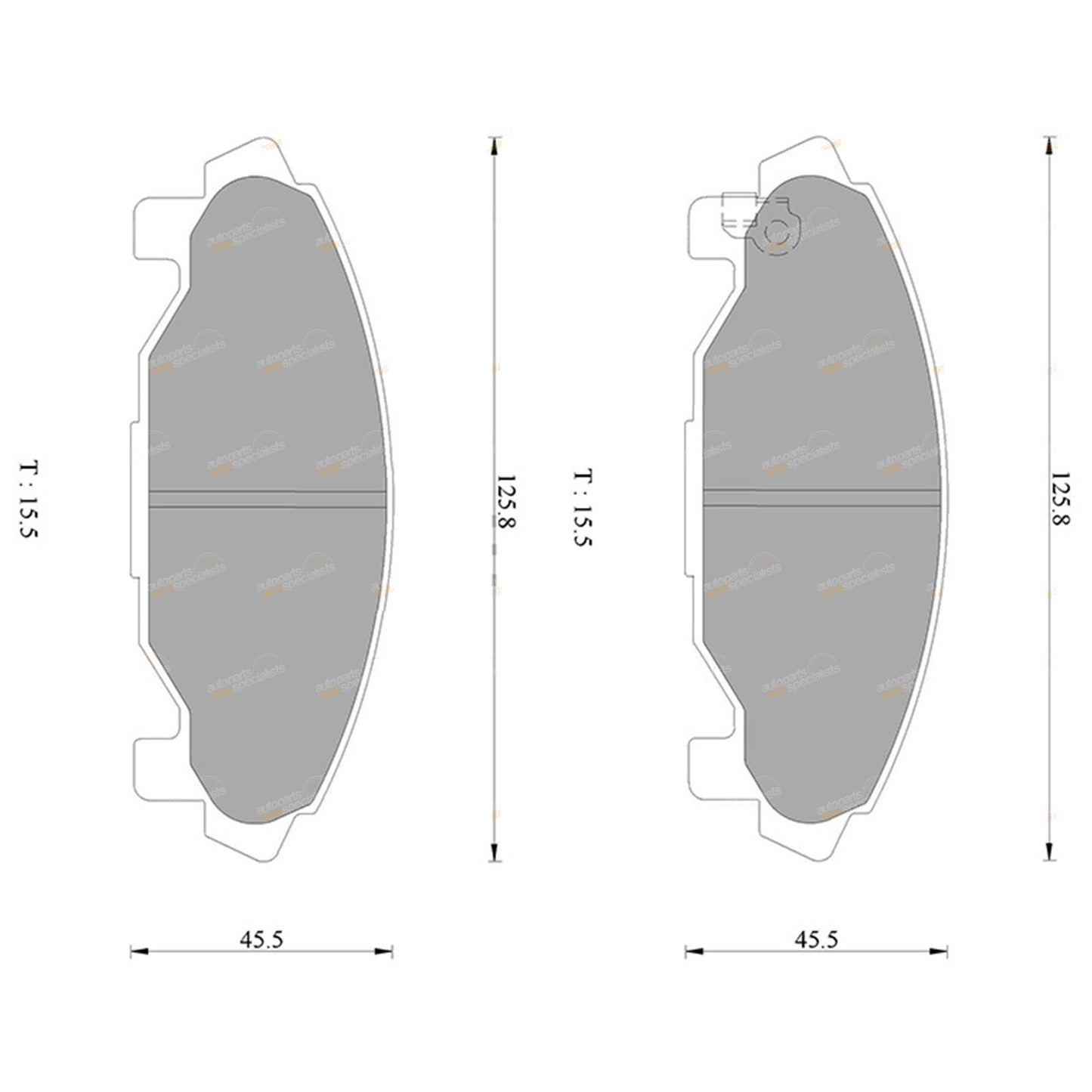 Front Disc Brake Pad Set for Daihatsu Pyzar (1997–2000)