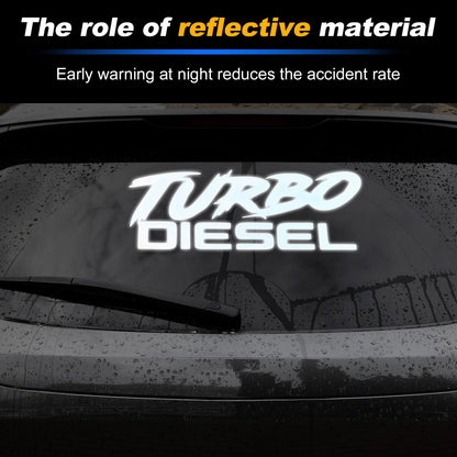Reflective Bumper Decal for Turbo Diesel (Personalized)