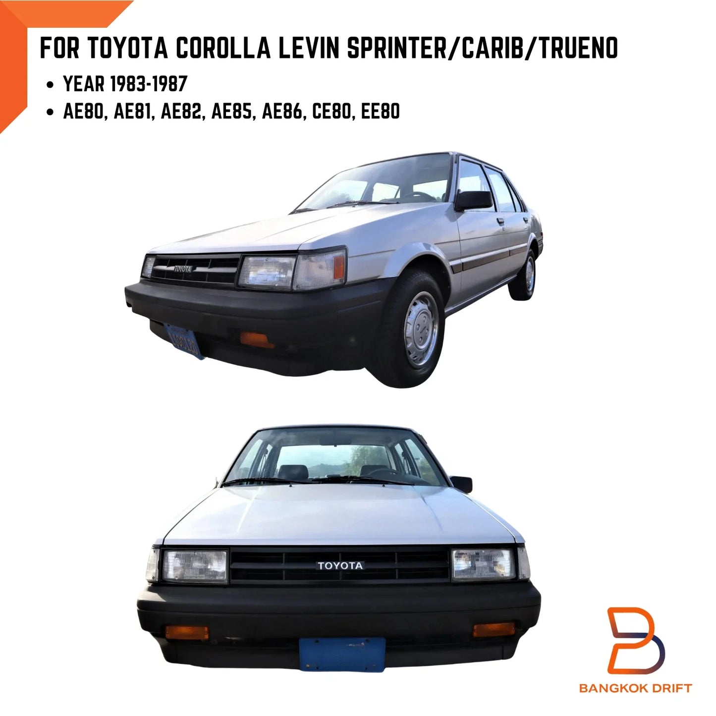 Front Bumper Indicator Parking Lights for Toyota Corolla (1983-1987)