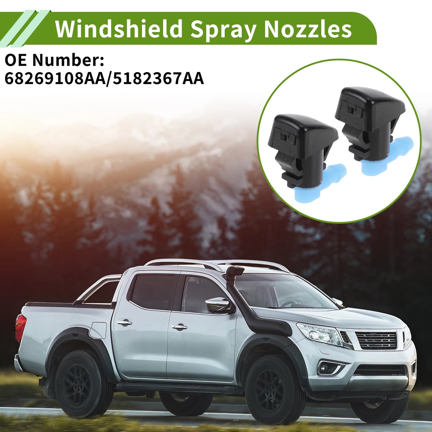 Windshield Washer Nozzle Set for Dodge No. 68269108AA