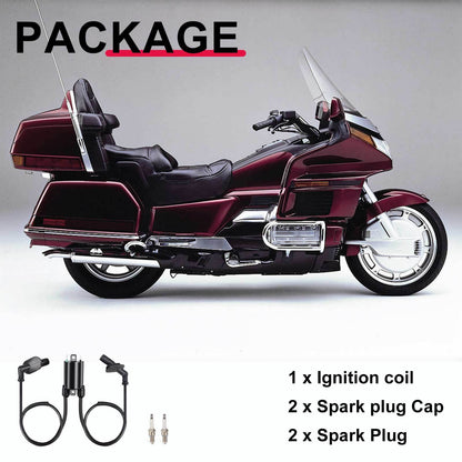 Ignition Coil & Spark Plug Set for Honda Goldwing 1500 (1988–2000)