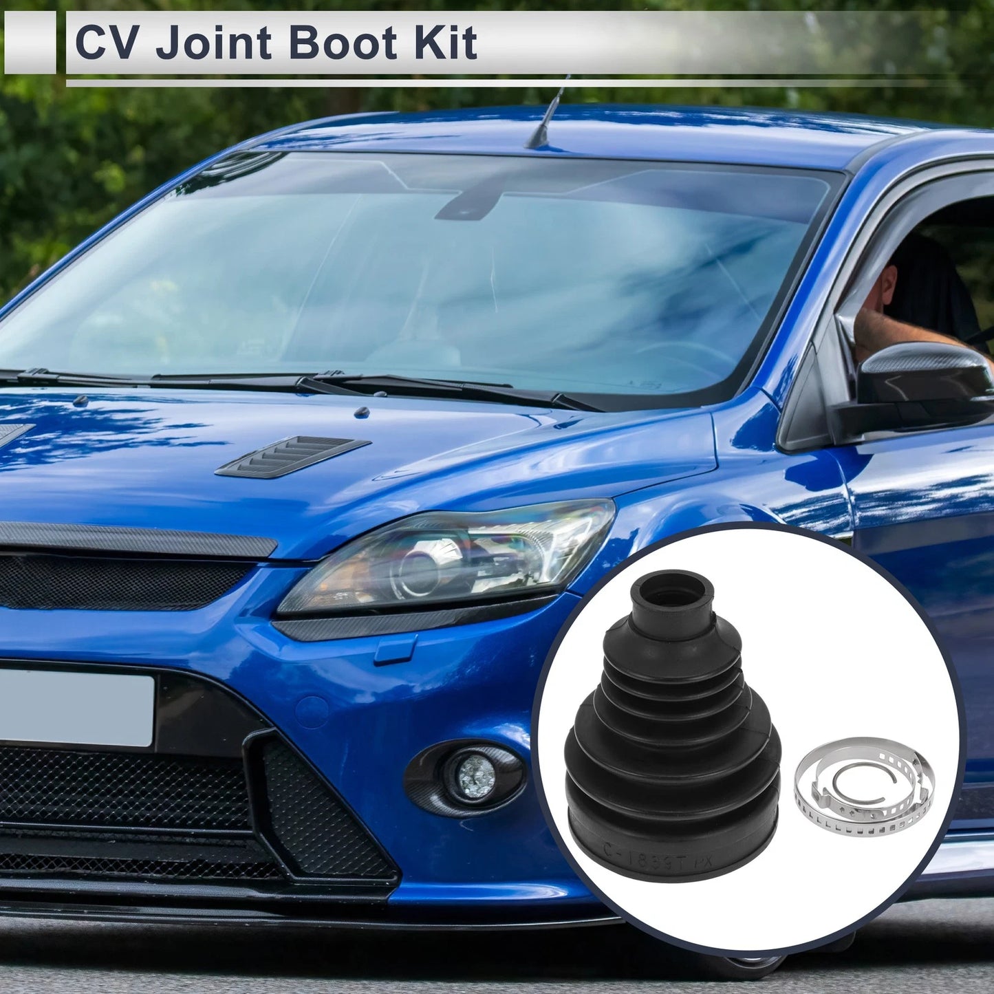 Inner CV Joint Boot Kit with Clamps for Ford Focus (2011–2015) No.BV614A084BB