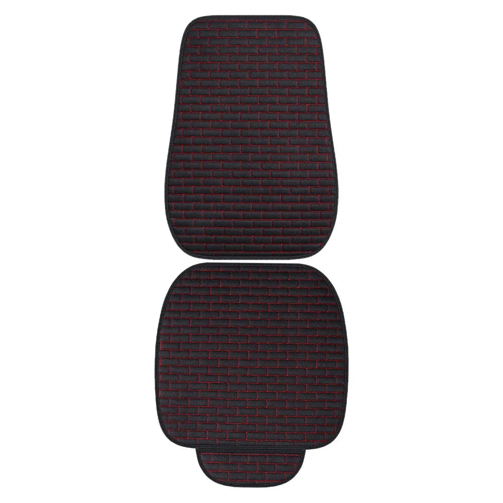 Front Car Seat Covers for Universal Fit - Protective Black Seat Mat Cover