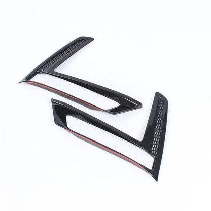 2 x Glossy Black Front Fog Light Lamp Molding Cover for Honda CR-V (2023–2024)