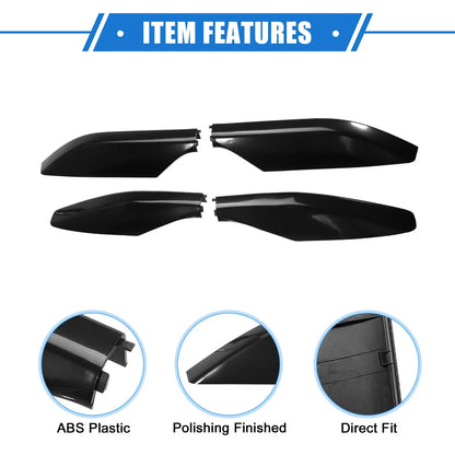 4 x Car Roof Rack Side Rails End Covers for Lexus GX470 (2003-2009) Black