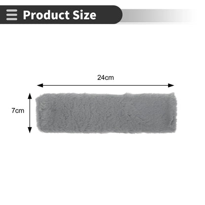 Set of 2 Gray Seat Belt Cover Pads for Universal Fit (24cm)