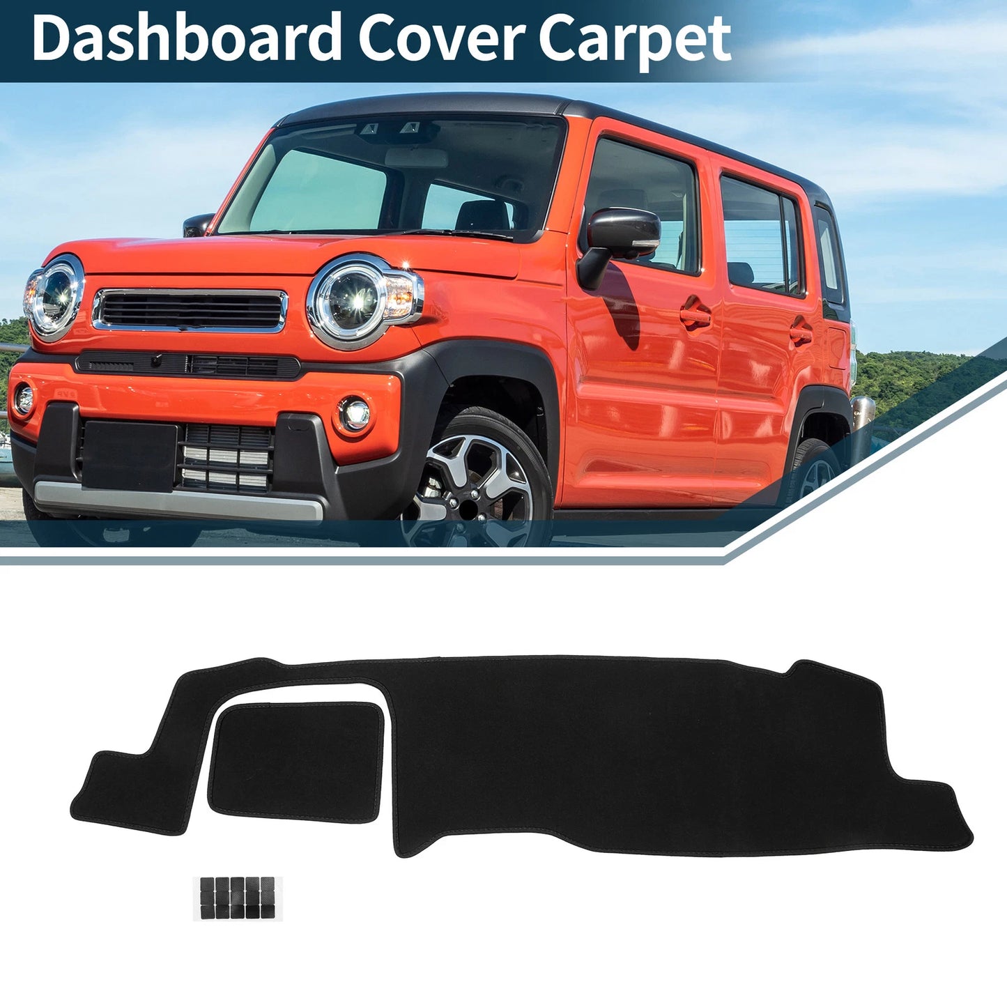 Dashboard Cover Mat for Suzuki MR52S/MR92S (2020–2024) with Sticker Black Set