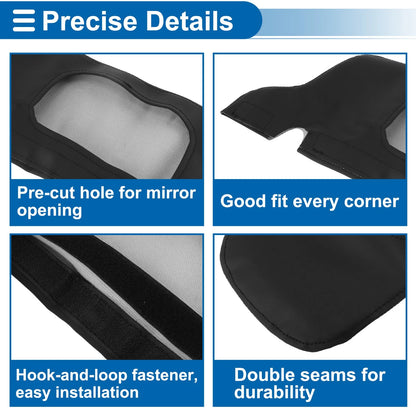 Sun Visor Cover Set for Ford Mustang (1994–2004) Left Right Faux Leather Black