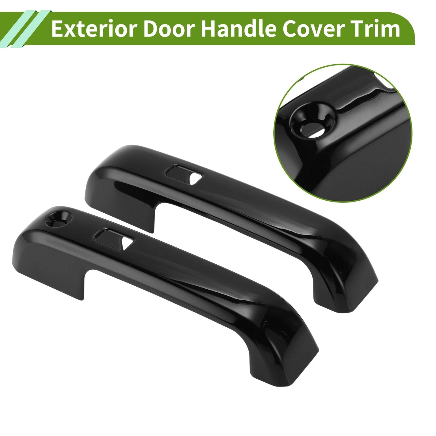 Exterior Door Handle Cover Trim for Ford F150 (2015–2023) Glossy Black
