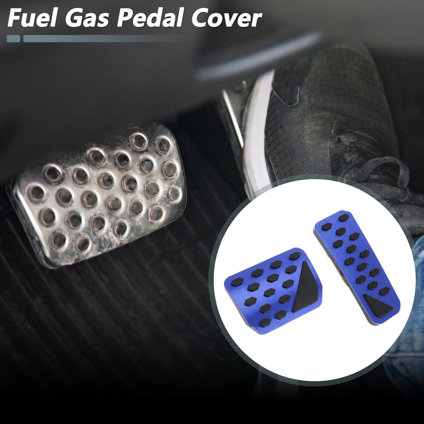 2Pcs Foot Pedal Pads Cover for Jeep Grand Cherokee (2022–2025) Blue