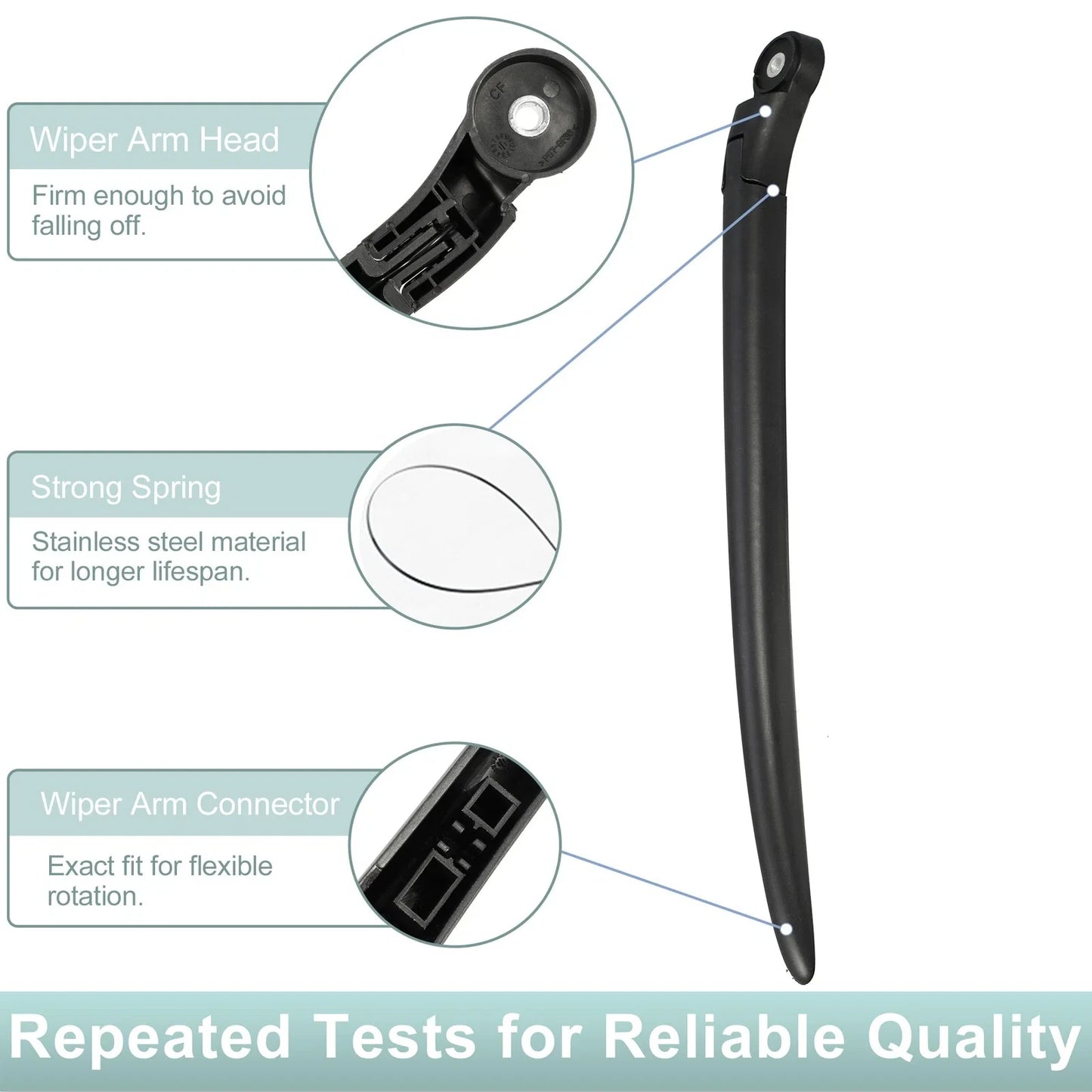 Rear Wiper Blade Arm Set for Porsche Cayenne S Pre-GTS (2002-2010)