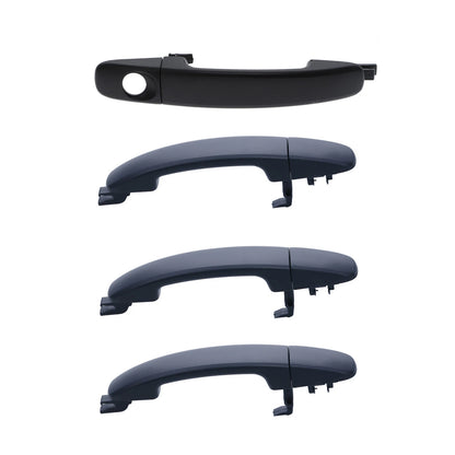 Set of 4 Black Outer Door Handles for Ford Ranger PX (2011–2022)