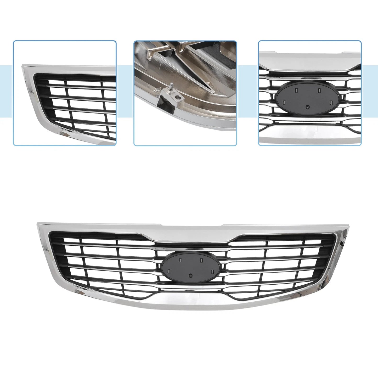Front Hood Bumper Grille for Kia Sportage (2011–2012) No.863503W010 Black
