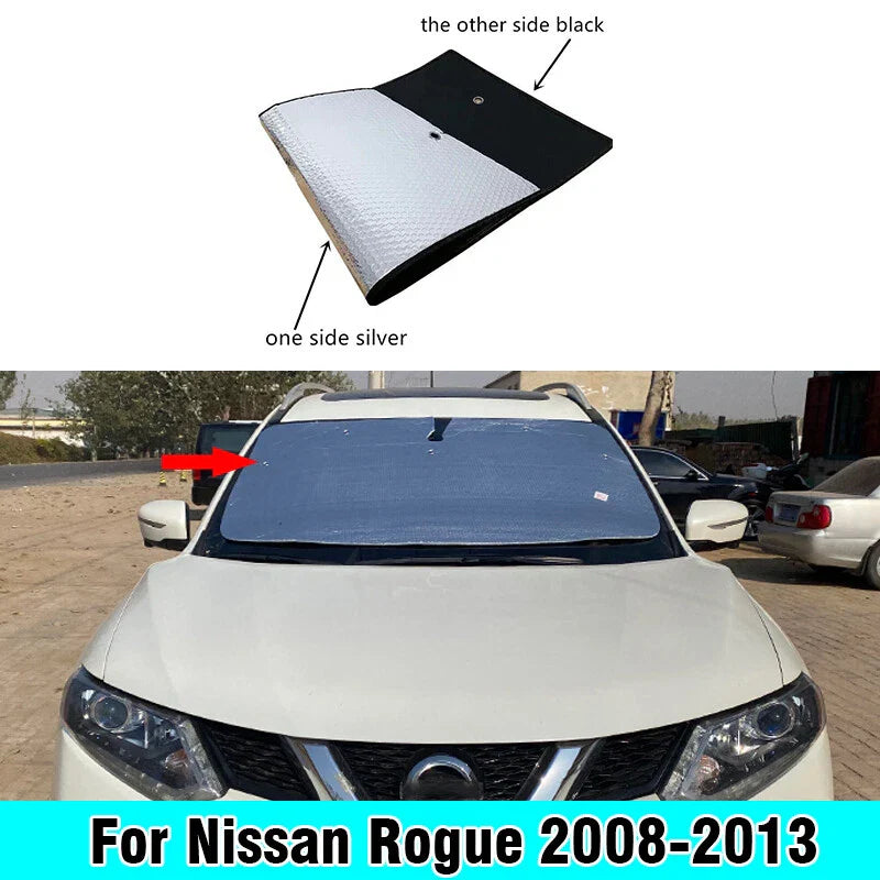 Front Windshield Sunshade Cover for Nissan Rogue (2008–2013)