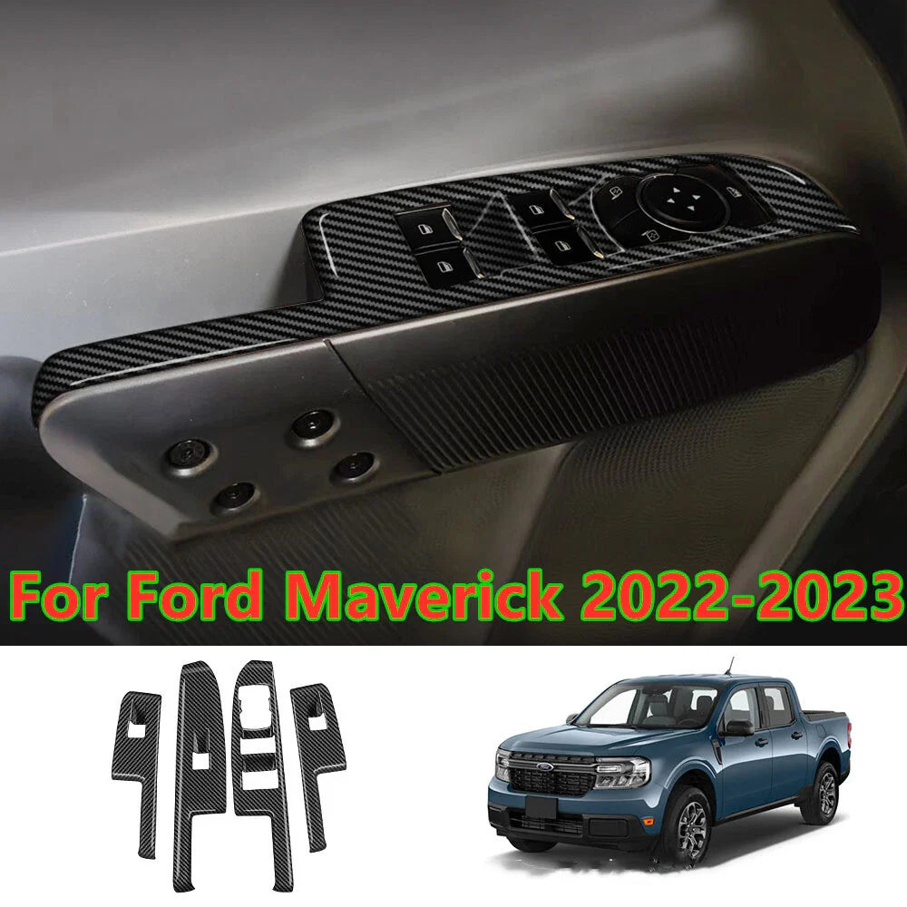 ABS Window Lift Panel Trim Cover 4 Pcs for Ford Maverick (2022–2023)
