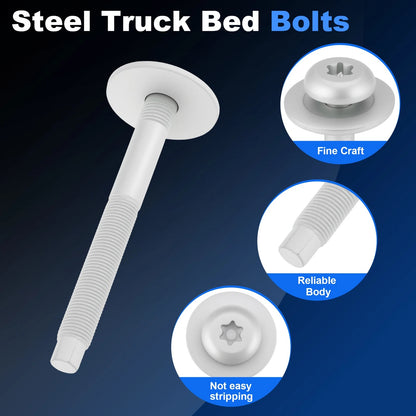 Set of 6 Truck Bed Mounting Hardware Bolts for Toyota Tundra Tacoma (2000–2021)