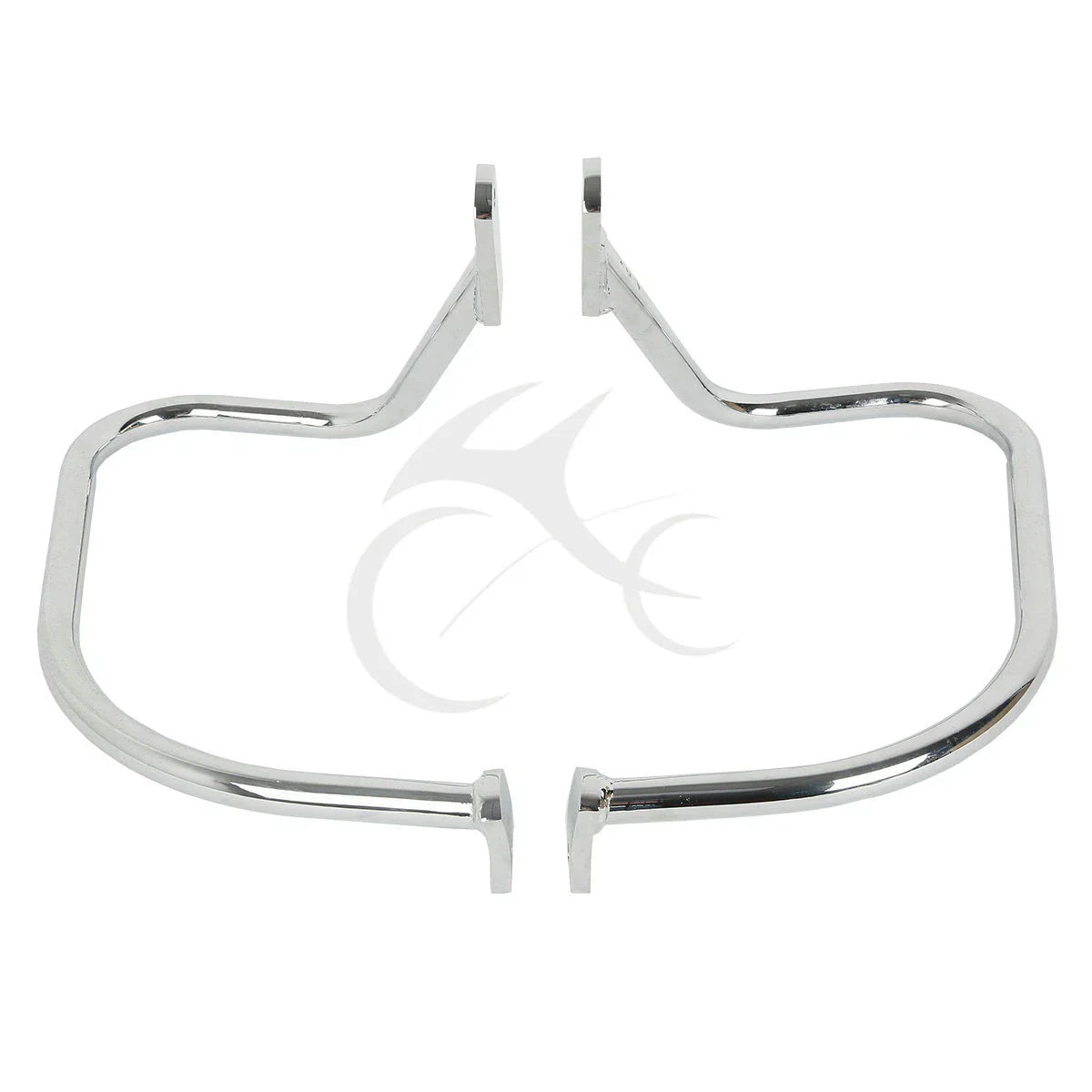 Black Chrome Rear Saddlebag Guard Bar for Harley Softail Heritage (1997-1999)