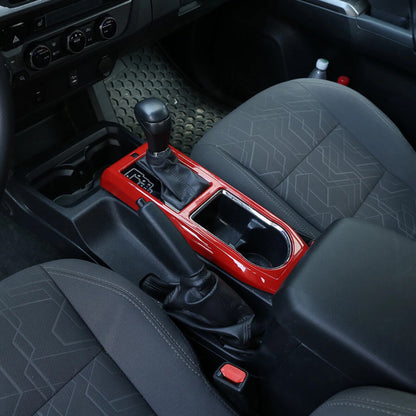 ABS Red Interior Central Gear Shift Panel Cover for Toyota Tacoma (2016–2023)