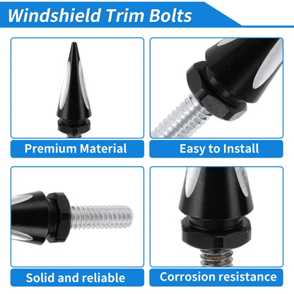 Windshield Bolts for Harley Davidson Touring Electra Glide/Ultra (2014–2024) Black