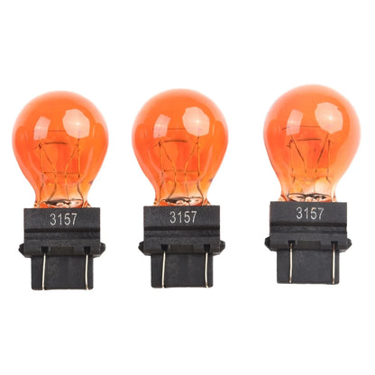 10 x 3000K 3157 Clear Amber Tail Signal Brake Light Bulbs for Vehicles