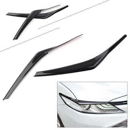 Black Headlight Eyebrow Trim for Toyota Camry SE XSE (2018-2020)