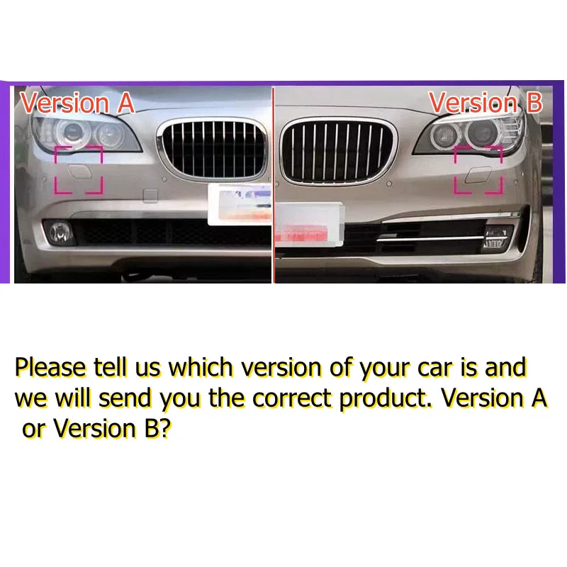 Bumper Headlight Washer Cover Cap for BMW 7-Series F01 F02 (2009–2012)