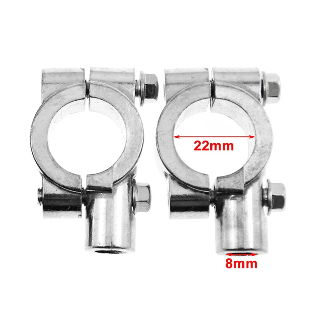 22MM 8mm Handlebar Mirrors Mount Holder Clamp for Motorcycle Chrome