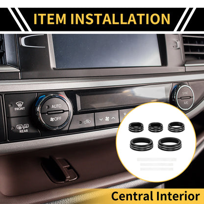 Air Conditioner Volume Switch Knob Cover Ring for Ford Maverick (2022–2024) Black