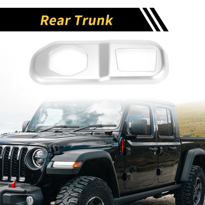 Rear Trunk Lock Panel Cover Trim for Jeep Wrangler JL JLU (2018–2024) Silver Tone