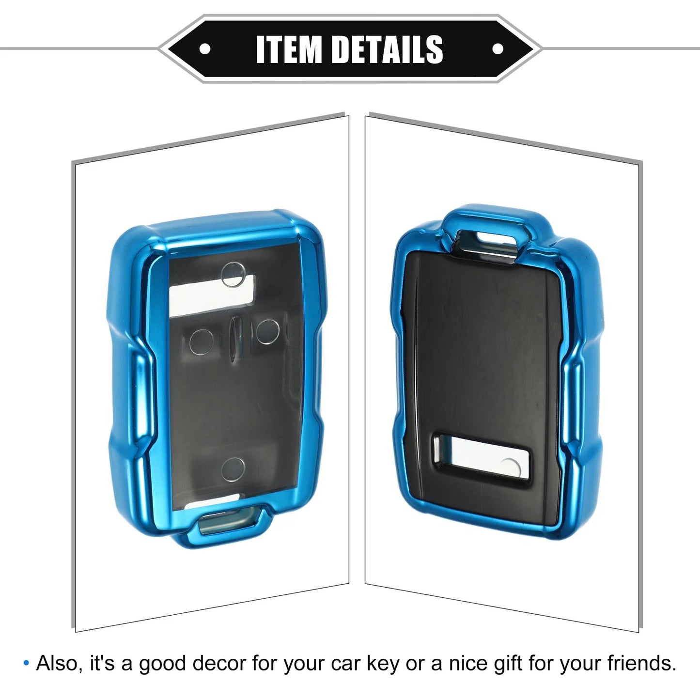 Clear TPU Key Fob Cover for Chevy Suburban 4 Buttons (2015-2023)