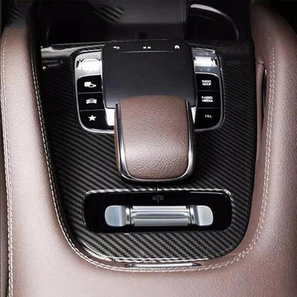 Carbon Fiber ABS Central Gear Shift Panel Trim for Mercedes Benz X167 W167 (2020-2023)