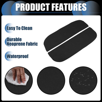1 Pair Armrest Protector Cover Pad for BMW X5 X6 (2010-2018) Neoprene Black