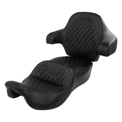 Driver Passenger Seat Backrest Pad for Harley Touring Road Glide (2014-2023)