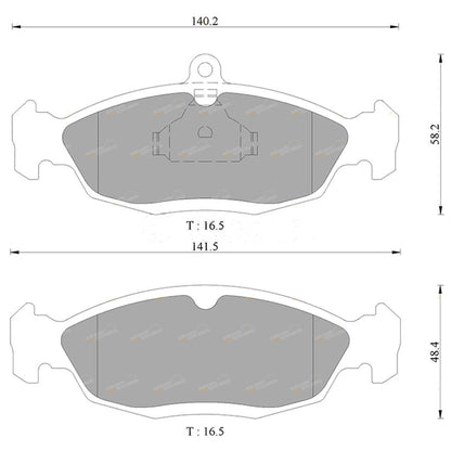 Set of 4 Front Disc Brake Pads for Holden Combo Barina Astra (1994–2002)