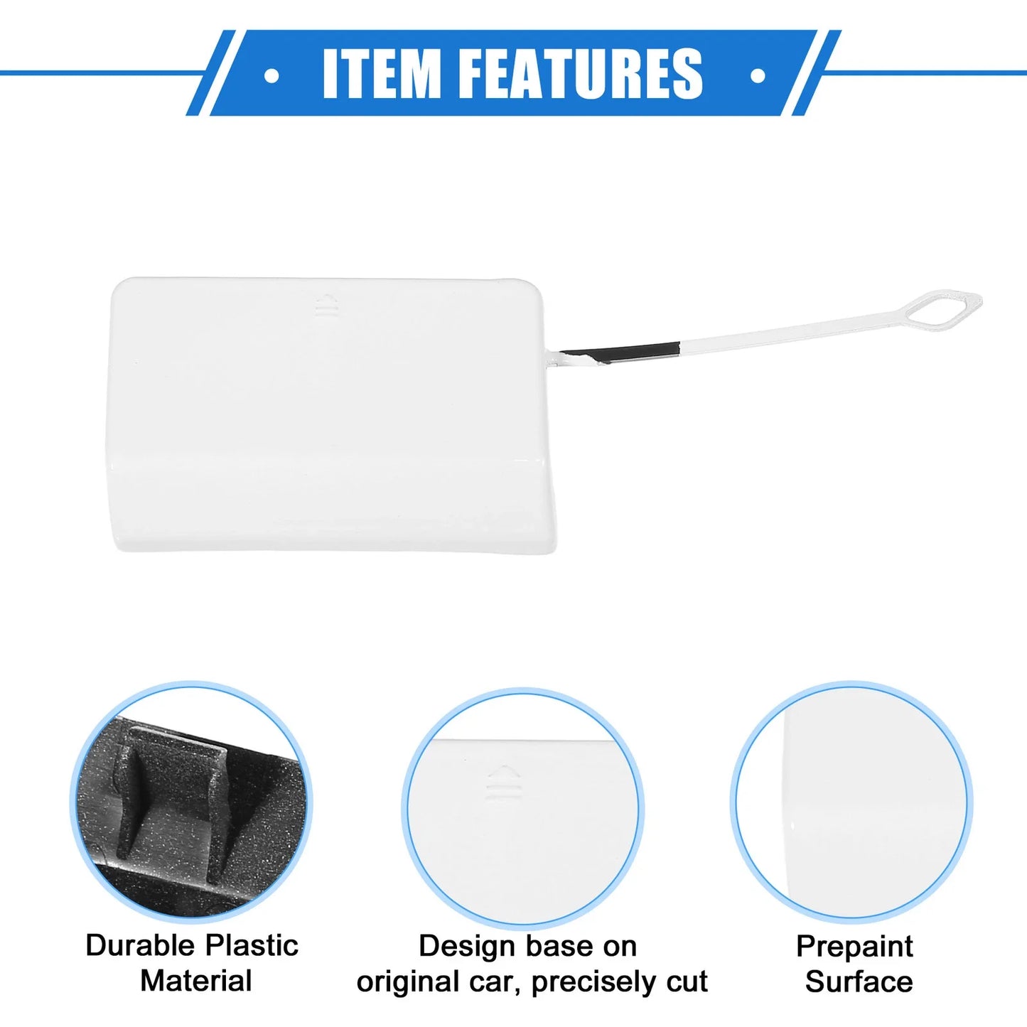 Tow Hook Eye Hole Cover for Mercedes-Benz E-Class (2017-2023) - White Cap