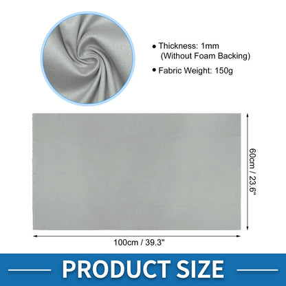Suede Fabric Headliner for Car Roof Repair (23.6"L x 39.3"W) Light Gray
