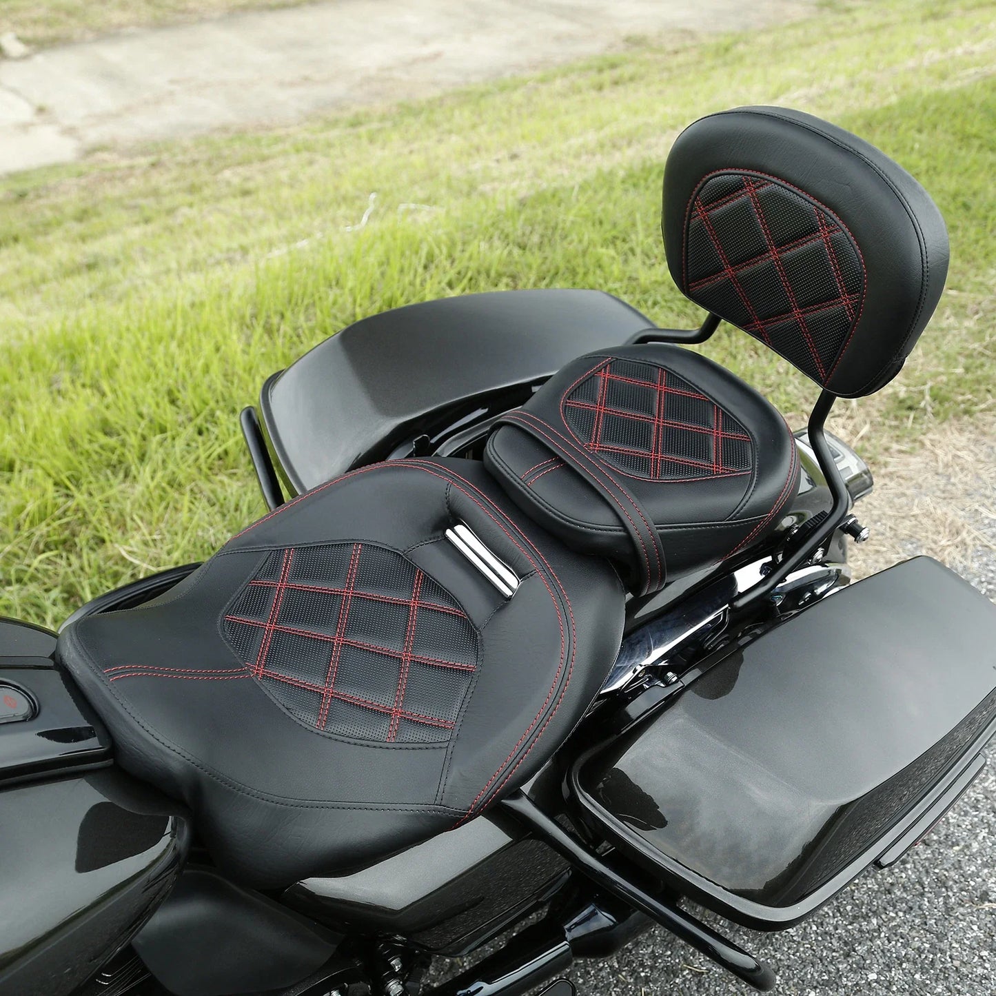 Driver & Passenger Backrest Pad for Harley CVO Street Road Glide (2009 - 2023)